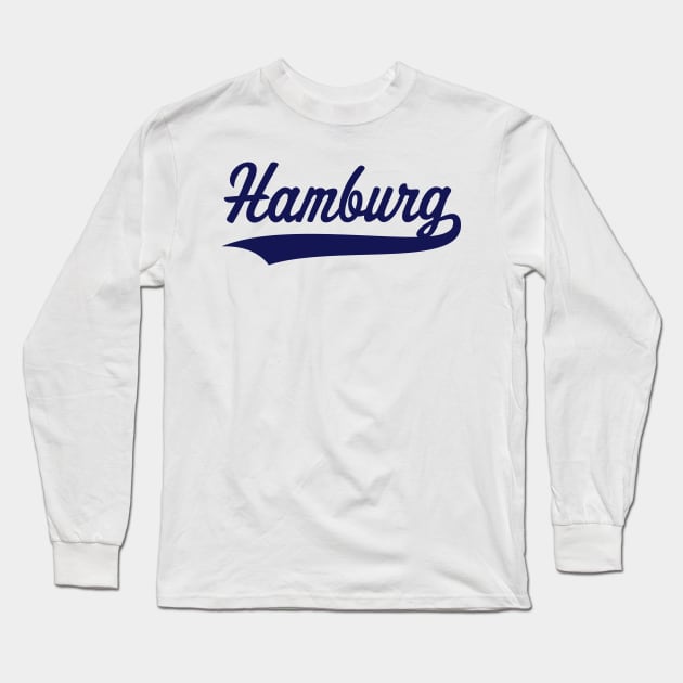 Hamburg (Freie Und Hansestadt / Navy) Long Sleeve T-Shirt by MrFaulbaum